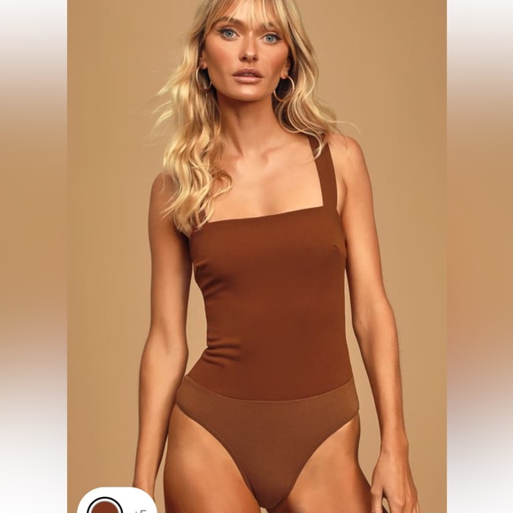 Symbolize Rust Brown Sleeveless Bodysuit - Picture 3 of 4